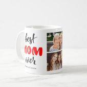 Mug Best Mom Ever Custom Photo Collage Mother's Day (Devant gauche)
