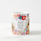 Mug Best Mom Ever Custom Photo Keepsake Happy Floral (Centre)