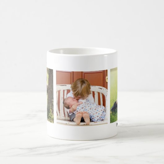 Mug Best Mom Ever, Custom Three Photo Personalized (Centre)