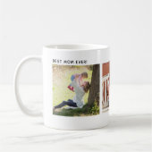Mug Best Mom Ever, Custom Three Photo Personalized (Gauche)