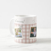 Mug Best Mom Ever Gingham Photo Collage (Devant gauche)