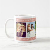 Mug Best Mom Ever Photo Collage Peach Happy Birthday (Gauche)