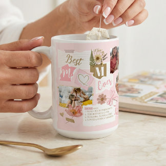 Mug Best Mom Ever Scrapbook Photo Collage Gift for Mom