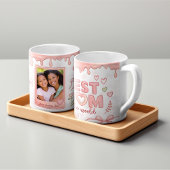 Mug Best Mom in the World Pink Custom Text & Photo