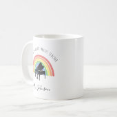 Mug Best Music Teacher Rainbow Custom Thank you Gift (Devant gauche)