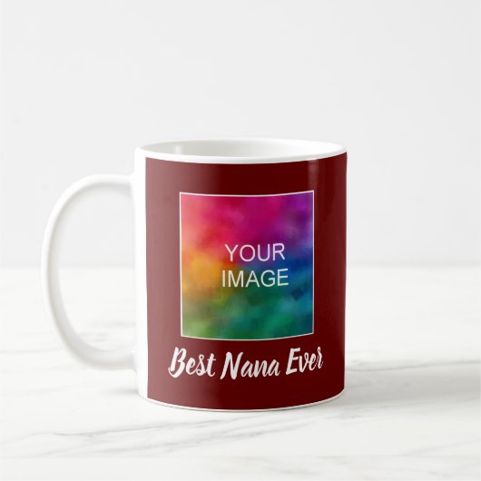 Mug Best Nana Ever Custom Script Cadeau Pour Grand-Mèr (Gauche)