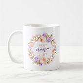 Mug Best Nana Ever Floral Fête des Mères cadeau (Gauche)