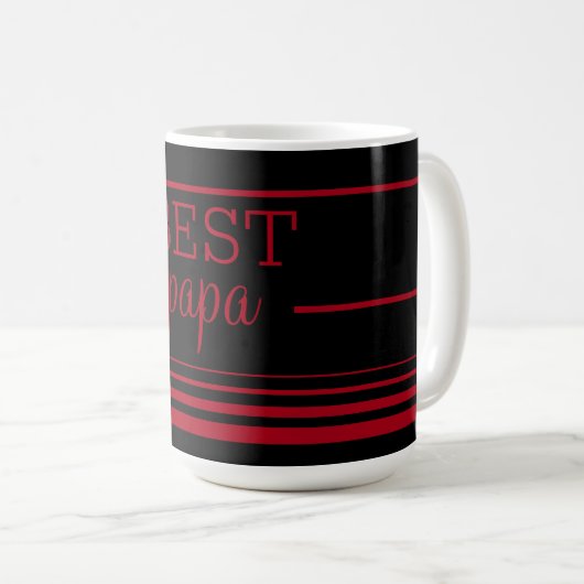 Mug Best Papa élégant (Devant droit)