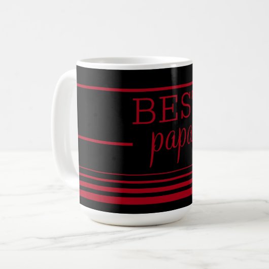 Mug Best Papa élégant (Devant gauche)