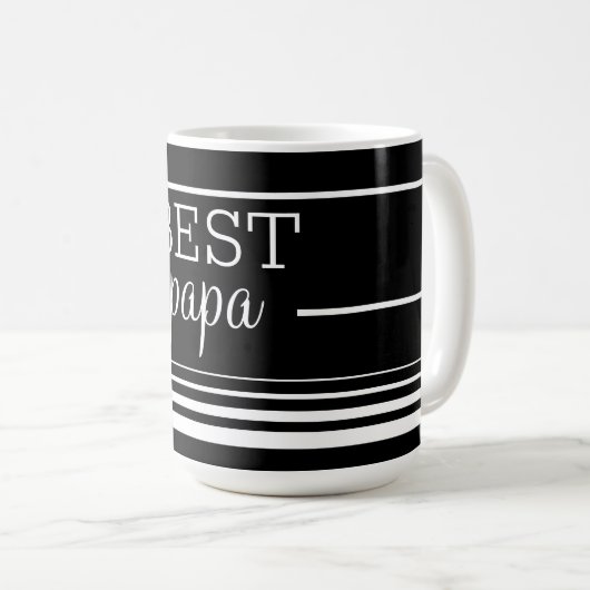Mug Best Papa élégant (Devant droit)