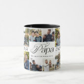 Mug Best Papa Ever Personalized Photo Collage keepsake (Centre)