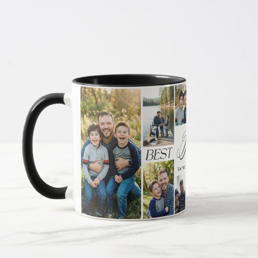 Mug Best Papa Ever Personalized Photo Collage keepsake (Gauche)