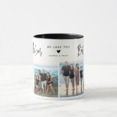 Mug Best Papa Ever Script 4x Photo (Centre)