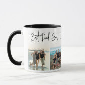 Mug Best Papa Ever Script 4x Photo (Gauche)