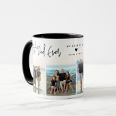 Mug Best Papa Ever Script 4x Photo (Devant gauche)