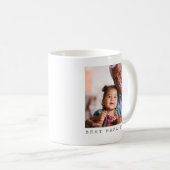 Mug Best Papa Ever Two Photo Personalized (Devant droit)