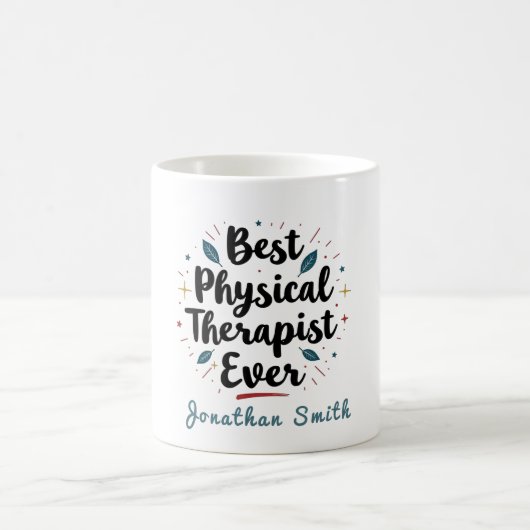 Mug Best Physical Therapist Ever Typography Gift (Centre)