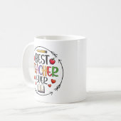 Mug Best Teacher Ever Sticker – Fun Appreciation (Devant gauche)