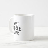 Mug Best Uncle Ever Minimalist Typography Gift (Devant gauche)