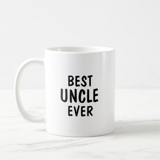 Mug Best Uncle Ever Minimalist Typography Gift (Gauche)