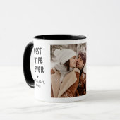 Mug Best Wife Ever 2-Photo Custom Message (Devant gauche)
