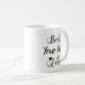 Mug Best Your Name Jamais Typographie Script (Devant droit)