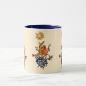 MUG BESTIAIRE MÉDIÉVAL ÉTRANGE,ALCHIMISTE,DRAGON ROUGE (Centre)