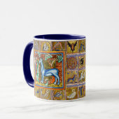 MUG BESTIAIRE MÉDIÉVAL, UNICORNE, ANIMAUX FANTASTIQUES (Devant gauche)