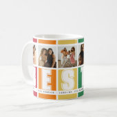 Mug BESTIE 6 Photo Collage Retro Stripes (Devant gauche)