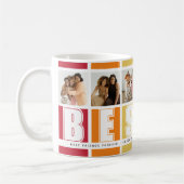 Mug BESTIE 6 Photo Collage Retro Stripes (Gauche)