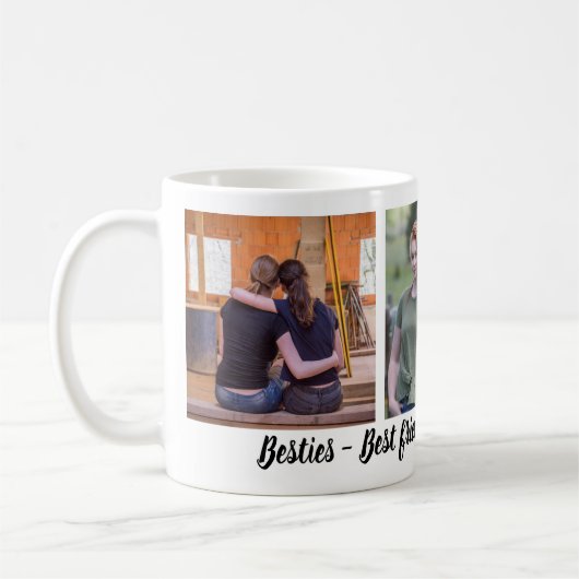 Mug Bestie Best Friends Forever 3 Photo Collage (Gauche)