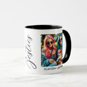 Mug Bestie moderne noir Script 2 photo (Devant droit)