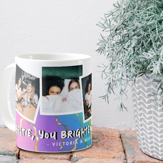 Mug Bestie 'You Brighup My Life' Rainbow Photo