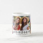 Mug BESTIES Amis Forever Script 3 Photo Personnaliser (Centre)