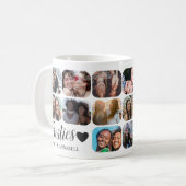 Mug Besties Black & White 14 Photo Collage (Devant gauche)