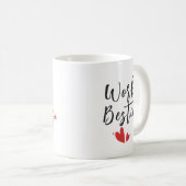 Mug Besties Cadeaux Deux oiseaux sur la branche de l'a (Devant droit)