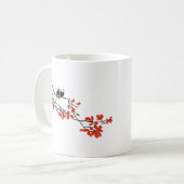 Mug Besties Cadeaux Deux oiseaux sur la branche de l'a (Devant gauche)