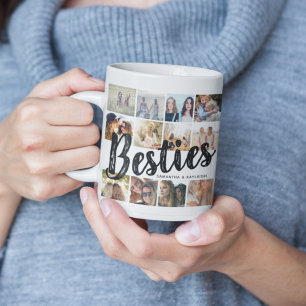 Mug BESTIES, Collage de photos & Noms   BFF