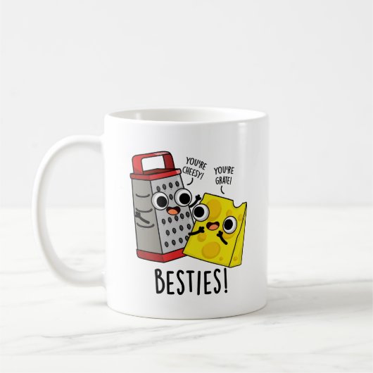 Mug Besties Funny Fromage Grater Pun (Gauche)