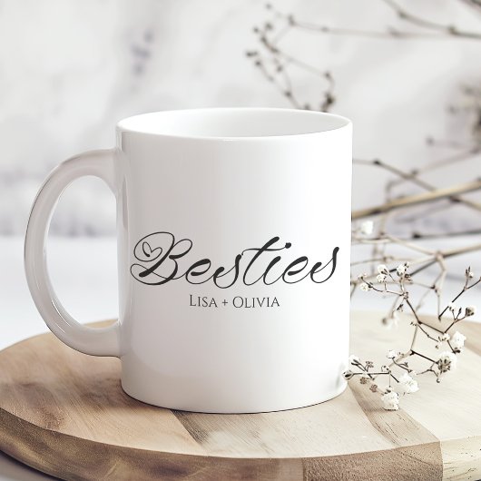 Mug Besties Nom personnalisé Meilleur ami