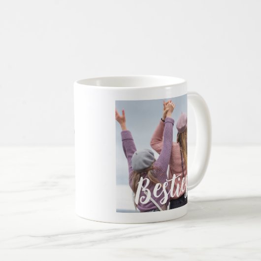 Mug Besties Script Friends Keepsake Photo (Devant droit)