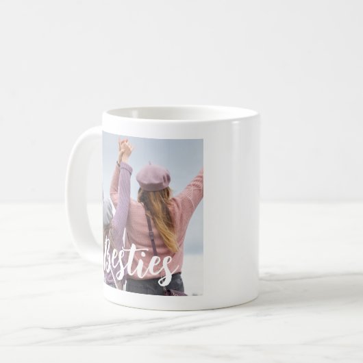 Mug Besties Script Friends Keepsake Photo (Devant gauche)