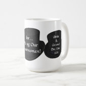 Mug BestMan Merci Gift - Groomsmen - Top Hat (Devant droit)