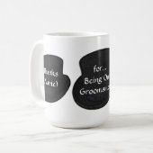 Mug BestMan Merci Gift - Groomsmen - Top Hat (Devant gauche)