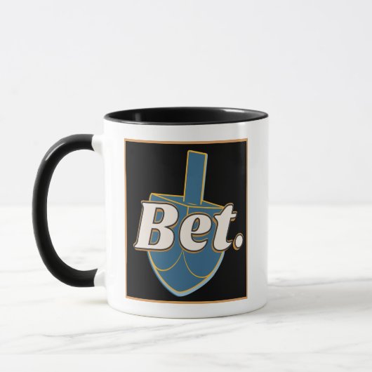 Mug Bet. Hanukkah Dreidel Gimel Joke Gift Gen Z Alpha  (Gauche)