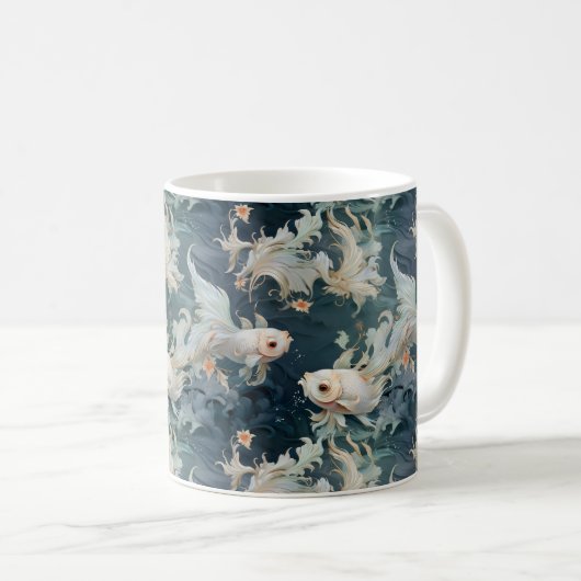 Mug Bêta poisson bleu blanc (Devant droit)