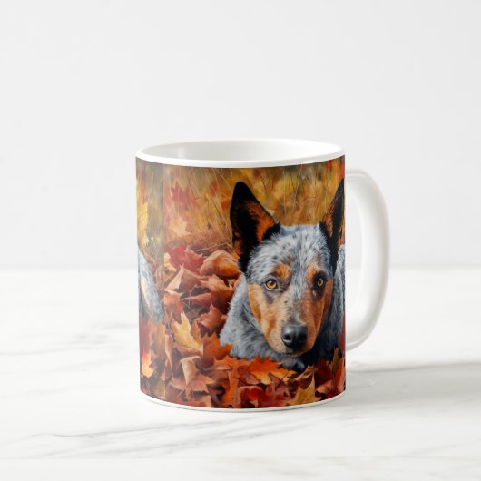 Mug Bétail australien en automne Feuilles automne Insp (Devant droit)