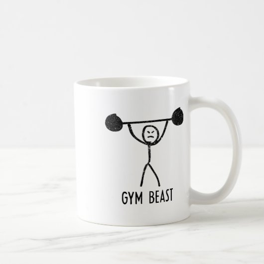 Mug Bête de gym exercice de musculation drôle forme ph (Droite)