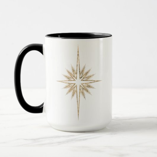 Mug Bethlehem Nativity Star Scripture Black Christmas (Gauche)