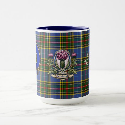 Mug Bethune Clan Badge & Tartan (Centre)